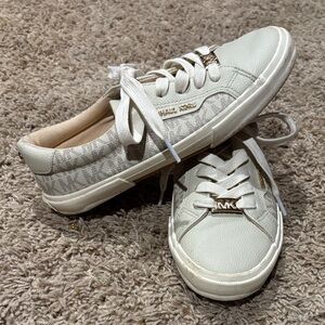 Michael Kors Cream and Tan Sneakers Girls Size 4
